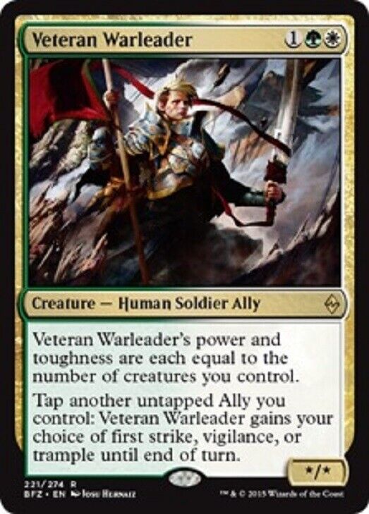 MTG 1x Veteran Warleader Battle for Zendikar card Magic the Gathering MTG