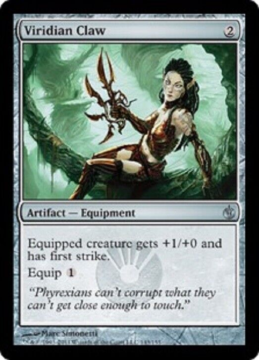 MTG Mtg x1  Viridian Claw Mirrodin Besieged MP Magic the Gathering card