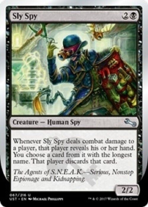 MTG MTG Sly Spy (A) Unstable NM Magic the Gathering card Commander Pauper