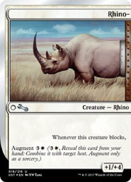 MTG 1x Rhino- Uncommum  Unstable CardsMagic the Gathering MTG