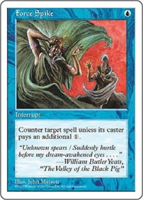 MTG MTG 1x  Force Spike 5ED Fifth Edition  Card Magic The Gathering pauper