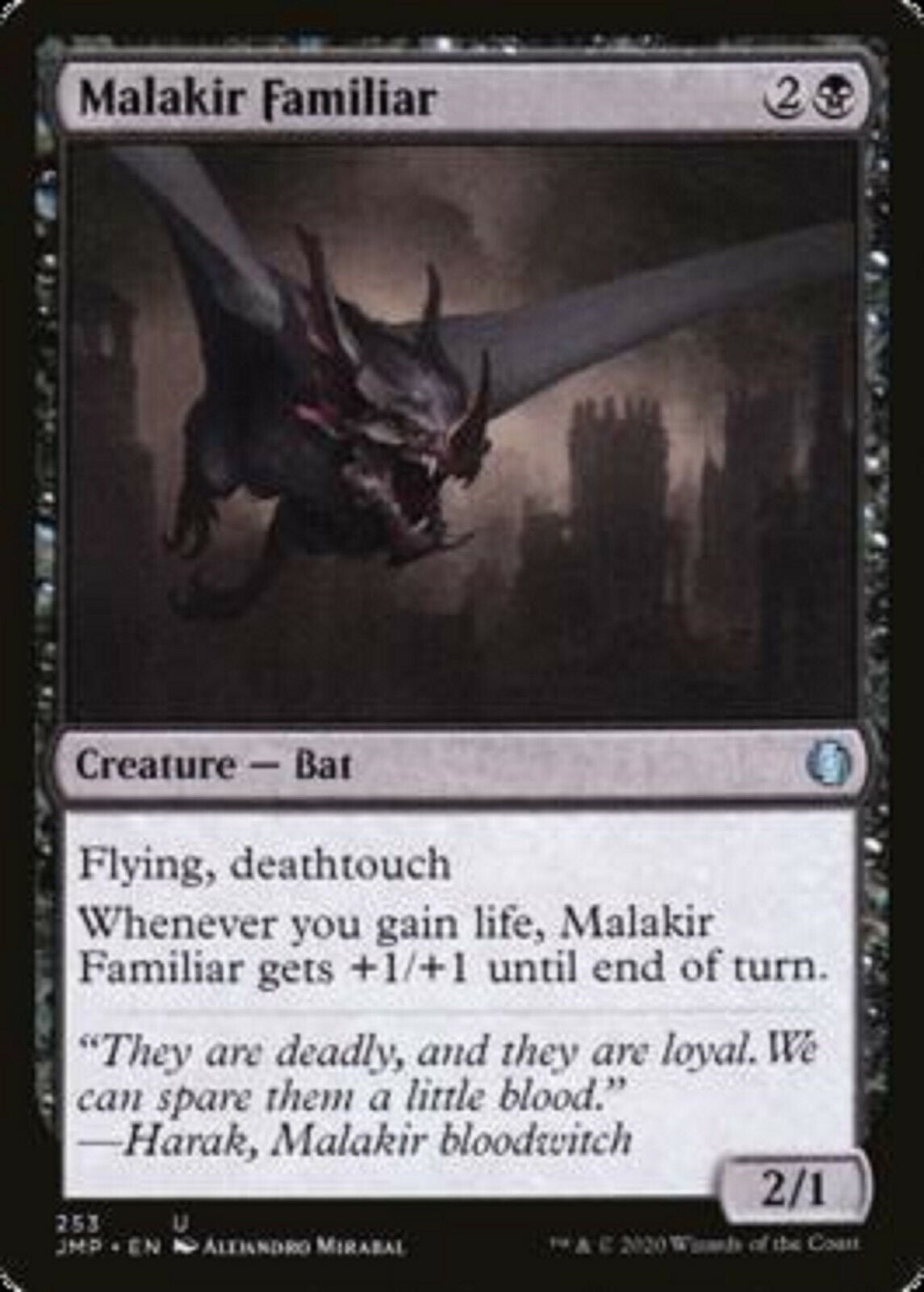 MTG MTG 1x   Malakir Familiar Jumpstart Magic the Gathering card