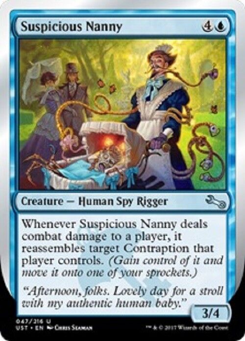 MTG MTG 1x Suspicious Nanny Unstable NM Magic the Gathering card