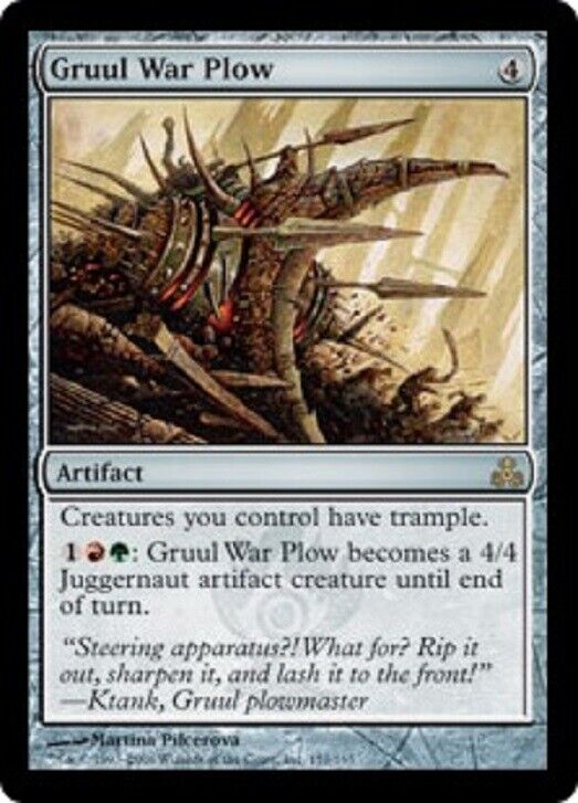 MTG Mtg x1 Gruul War Plow Guildpact Artifact Magic the Gathering card