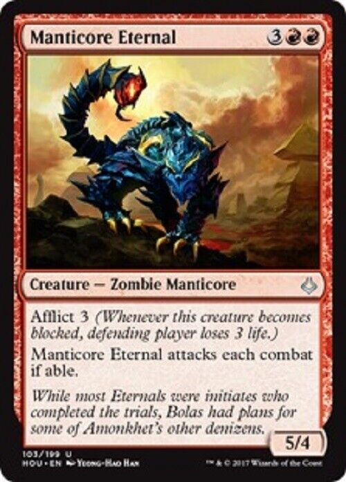 MTG MTG 1x Manticore Eternal Hour of Devastation Card Magic The Gathering Zombie