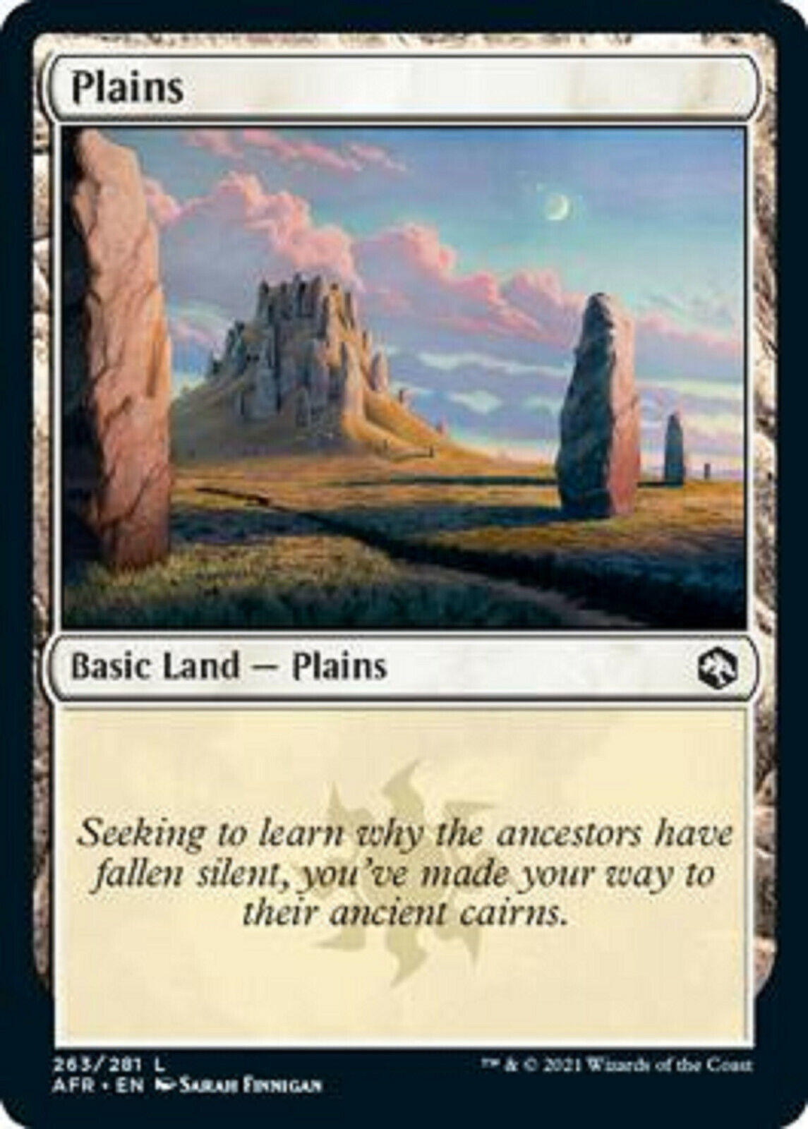 MTG MTG FiveX Plains 263 FOIL Adventures in the Forgotten Realms