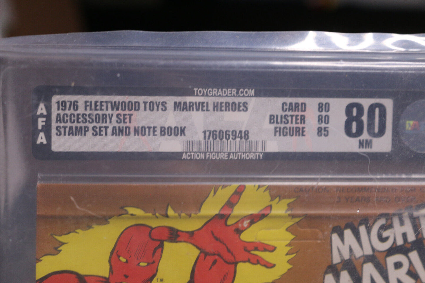 1976 Fleetwood Marvel Heroes Stamp Set & Notebook Afa 80 By Fleetwood Toys Vtg