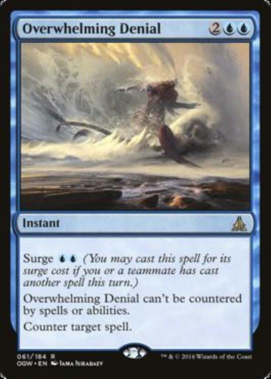 MTG 1x MTG Overwhelming Denial Oath of the Gatewatch CARD Magic the Gathering