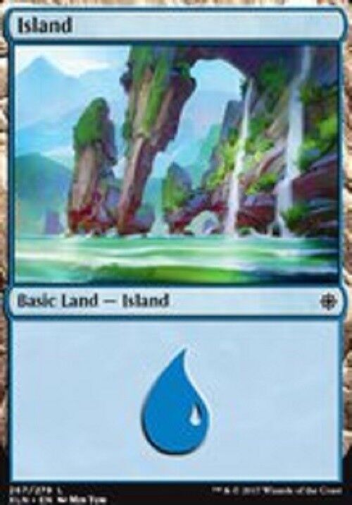 MTG 1x Island (267 D) Ixalan (L) FOIL Card MTG Land Commander Pauper