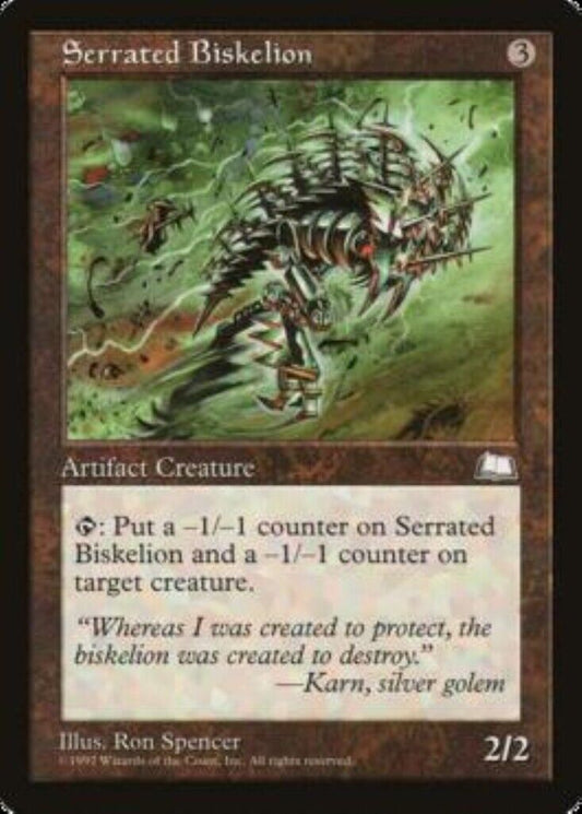 MTG 1x MTG Serrated Biskelion Weatherlight card Magic the Gathering