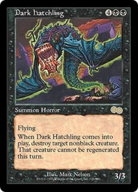MTG 1x  Dark Hatchling Urza's Saga card MTG Magic the Gathering