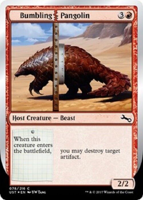 MTG 4x Bumbling Pangolin Unstable Cards Magic the Gathering MTG Pauper NM Freshpack