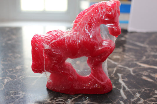 Very Rare Realistic Red Sugar Decoration Brand New Horse Vintage