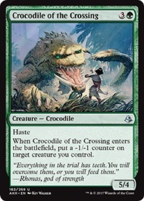 MTG 1x Crocodile of the Crossing Amonkhet  NM Magic the Gathering card