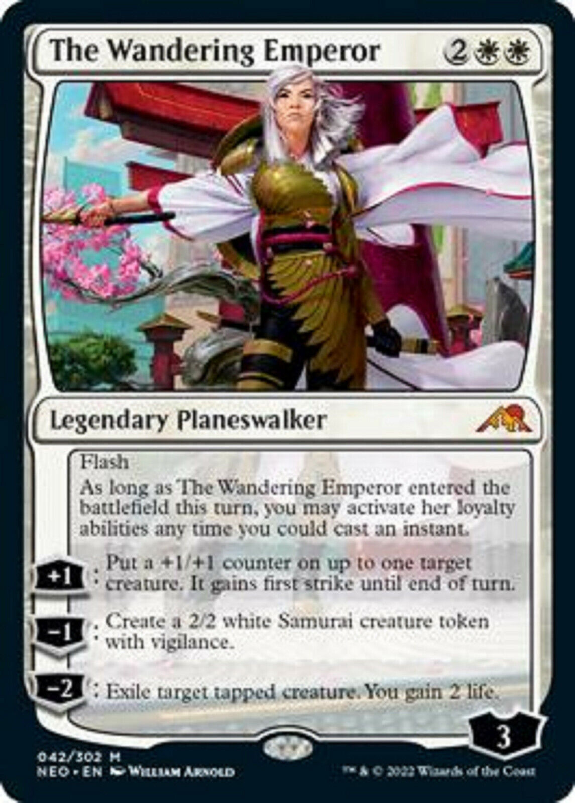 MTG MTG 1x  The Wandering Emperor Kamigawa Neon Dynasty Magic the Gathering card