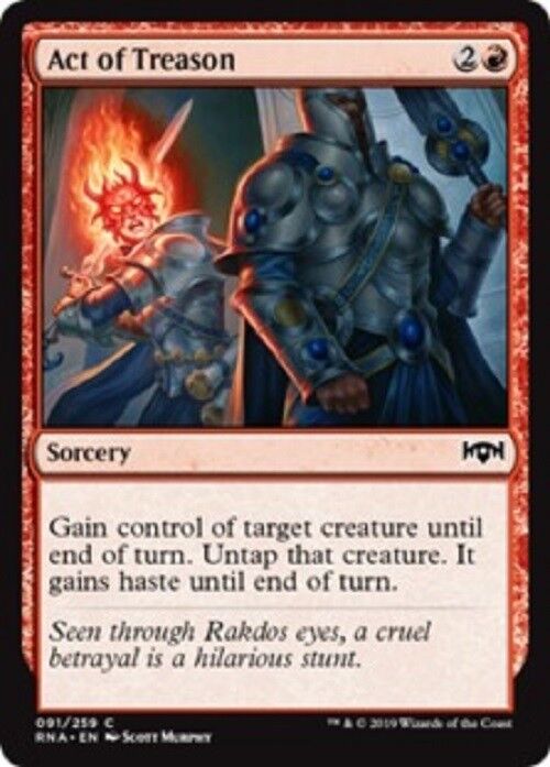 MTG 1x Act of Treason Ravnica Allegiance FOIL Unplayed NM Card