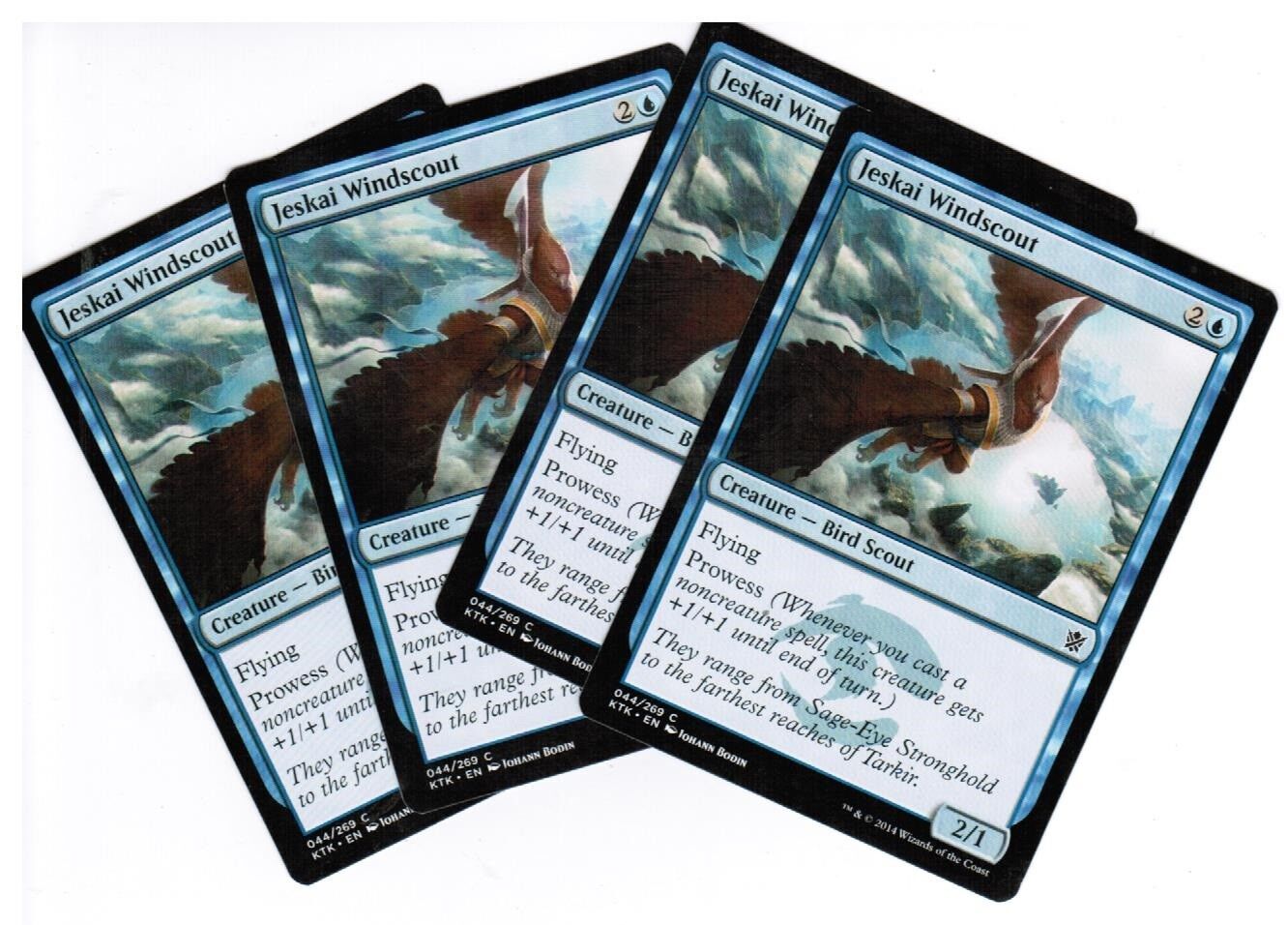 MTG MTG Jeskai Windscout Khans of Tarkir X4 4x Magic the Gathering cards