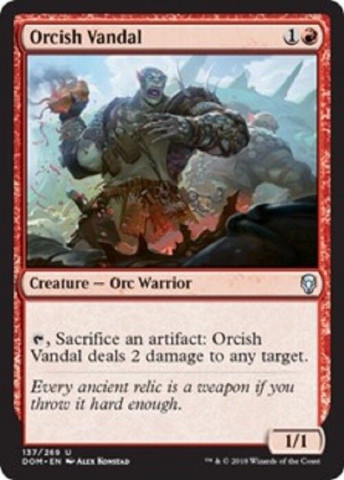 MTG 2x Orcish Vandal Dominaria Unlpayed card NM  MTG Magic Pauper