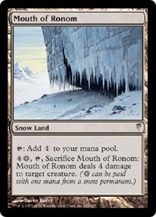 MTG MTG 1x Mouth of Ronom Coldsnap Snow Land Card Magic The Gathering NM