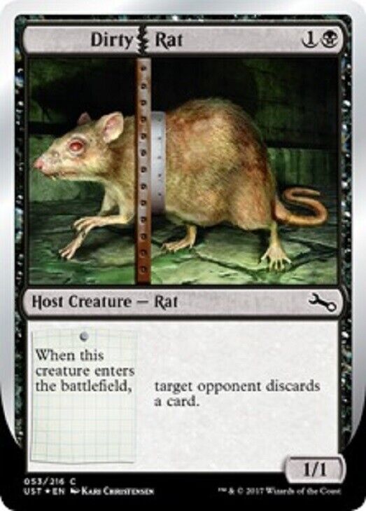 MTG MTG 4x Dirty Rat Unstable Cards Magic The Gathering NM