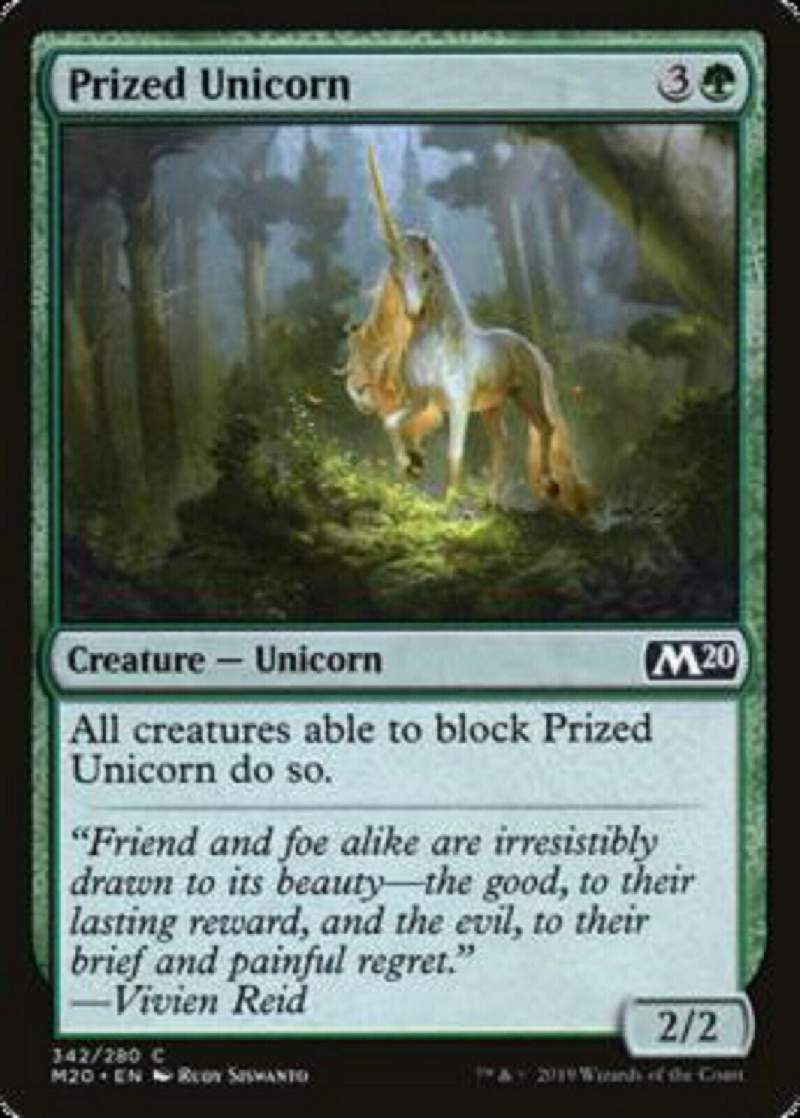 MTG MTG 1x Prized Unicorn Core Set 2020 cards Magic The Gathering