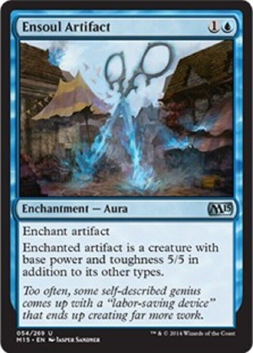 MTG Mtg x1  Ensoul Artifact Magic 2015 Core Set blue Magic the Gathering card