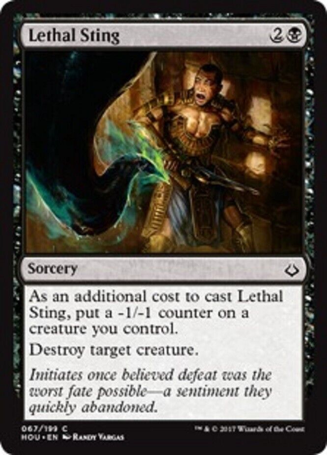 MTG MTG 4x  Lethal Sting Hour of Devastation cards Magic The Gathering