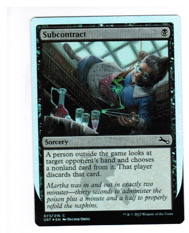 MTG MTG Subcontract FOIL Unstable  NM Magic the Gathering