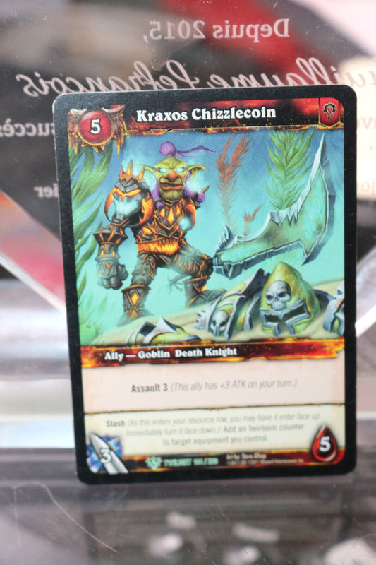 Kraxos Chizzlecoin-Twilight Of Dragons-World Of Warcraft Tcg Wow Playing Card