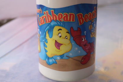 Vintage Disney Caribbean Beach Resort Insulated Mug Cup 12 Oz Little Mermaid Red