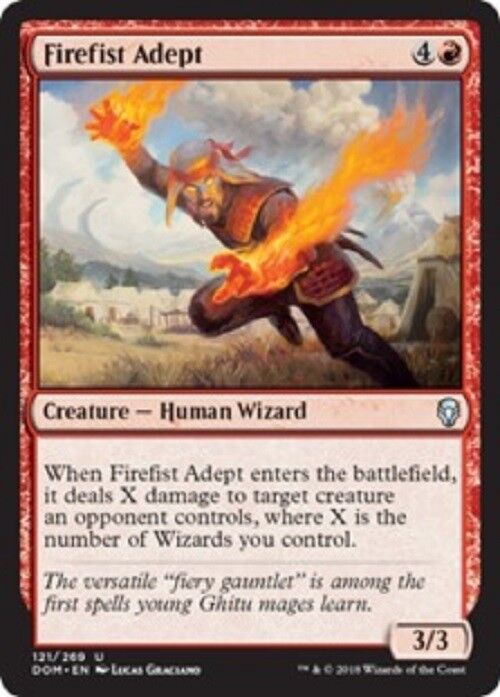 MTG 2x Firefist Adept Dominaria Unlpayed card NM  MTG Magic Pauper