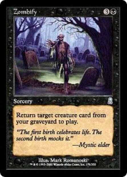 MTG MTG 1x Zombify Odyssey Card MTG Magic the gathering