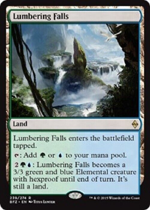 MTG 1x  Lumbering Falls BFZ Battle for Zendikar  MTG Magic the Gathering card