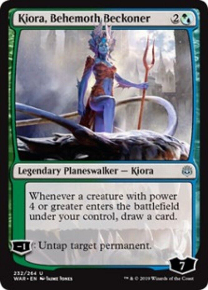 MTG MTG 1x  Kiora, Behemoth Beckoner War of the Spark Card Magic The Gathering NM