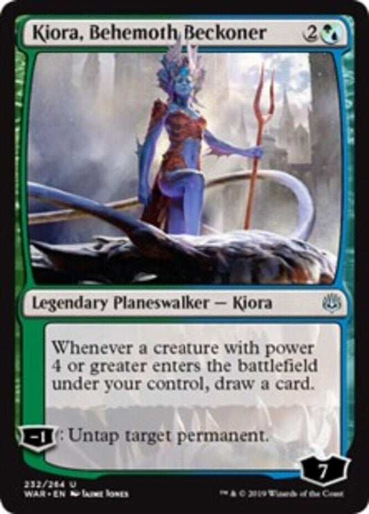 MTG MTG 1x  Kiora, Behemoth Beckoner War of the Spark Card Magic The Gathering NM