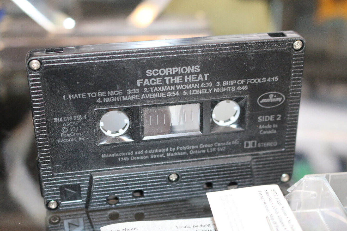 Scorpions Face The Heat Cassette Tape 1993