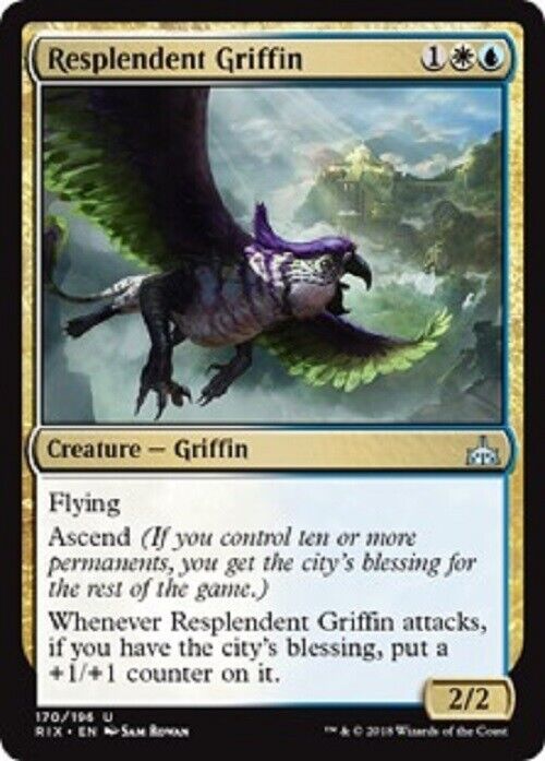 MTG MTG 1x  Resplendent Griffin RIX Rivals of Ixalan  card Magic The Gathering