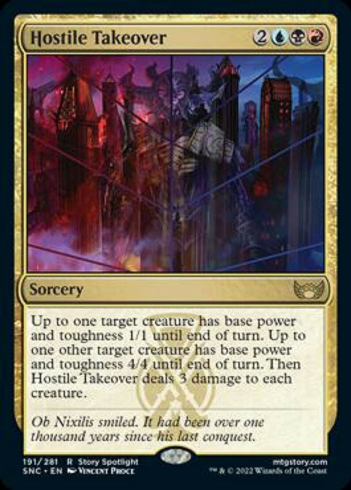 MTG MTG 1x Hostile Takeover Streets of New Capenna Card Magic