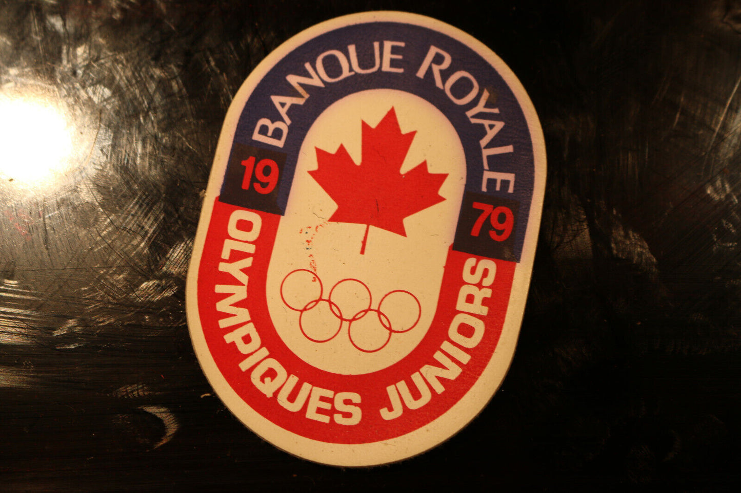 Vintage Shoulder Patche Souvenir Banque Royale 1979 Olympiques Juniors Olympic