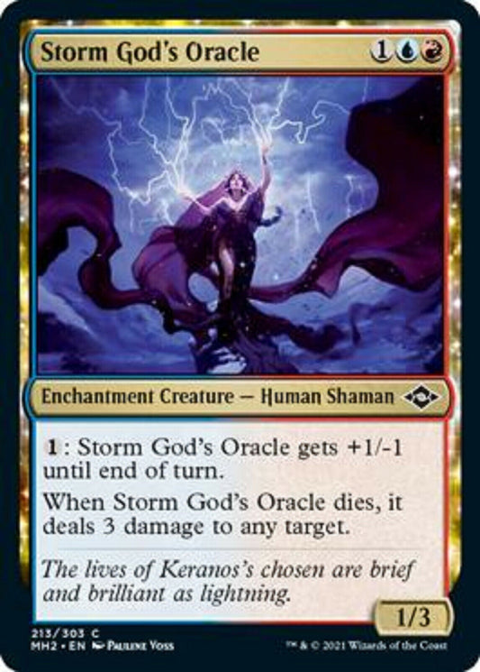 MTG MTG 4x  Storm God's Oracle  Modern Horizons 2 card Magic Gathering