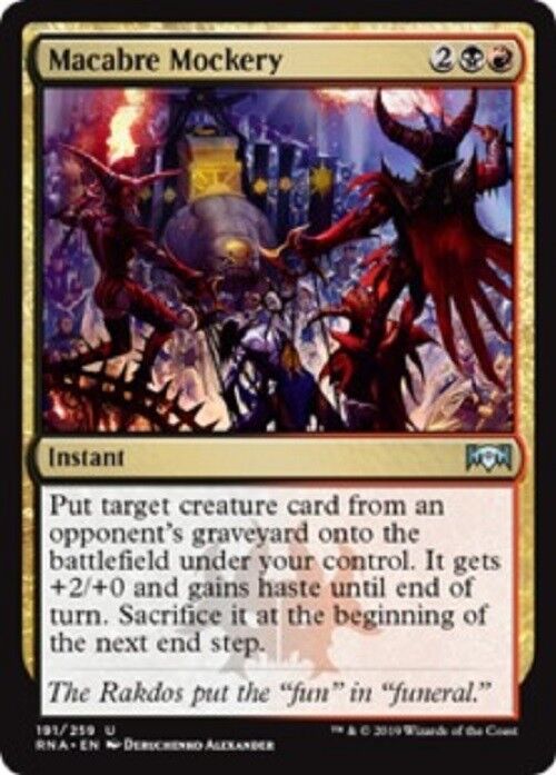 MTG 1x Macabre Mockery Ravnica Allegiance Unplayed NM Card