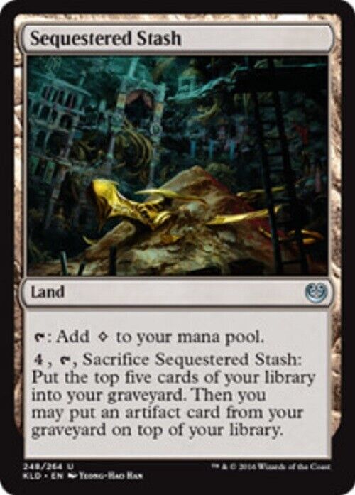 MTG MTG 1x   Sequestered Stash KLD Kaladesh Card Magic The Gathering