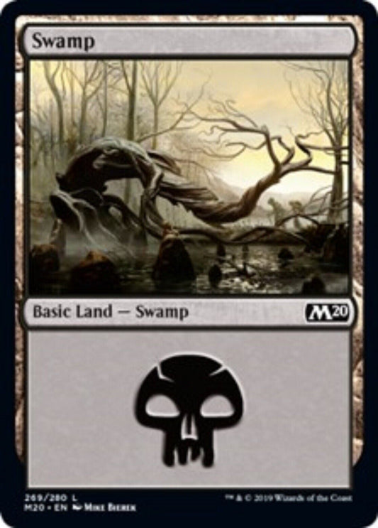 MTG MTG 1x Swamp 269 FOIL Land Core Set 2020 card Magic The Gathering