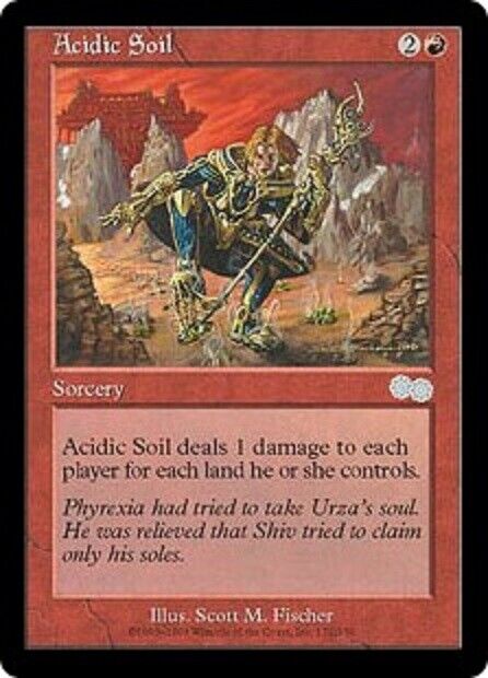 MTG MTG 1x Acidic Soil Urza's Saga  Magic The Gathering