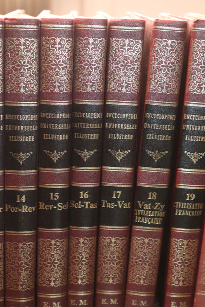 Vtg Encyclopédie Universelle Illustrée 21 Tomes Livres Books Éditions Montcalm