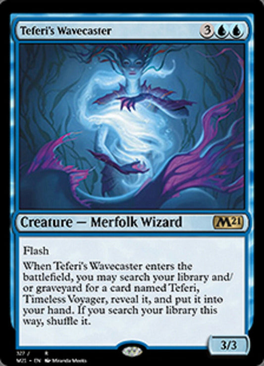 MTG MTG 1x Teferi's Wavecaster planeswalker deck Core Set 2021 Magic the Gathering