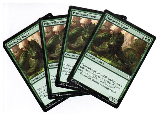 MTG 4x Primordial Wurm MtG Dominaria Unplayed Near Mint cards NM