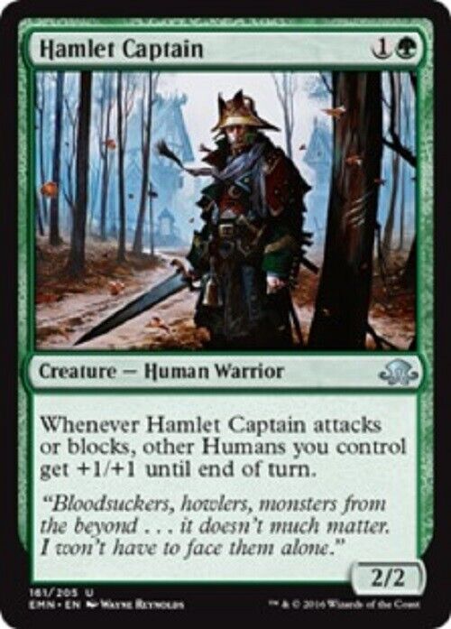 MTG MTG 1x Hamlet Captain Eldritch Moon  COMMANDER card Magic The Gathering