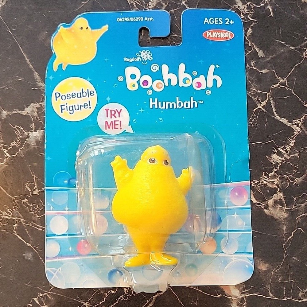 Ragdoll'S Boohbah Poseable Figure Humbah Yellow 2004 Playskool Toy On Card