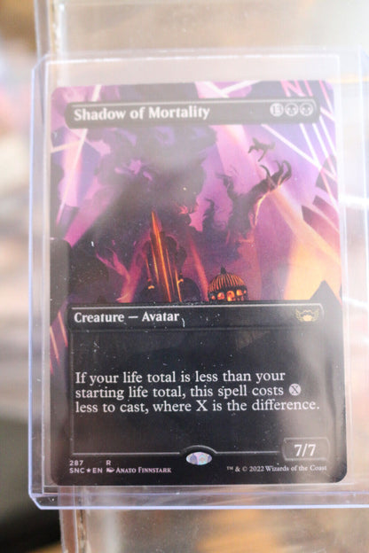 MTG MTG x1 Shadow of Mortality Borderless Foil Streets of New Capenna Magic gatheri